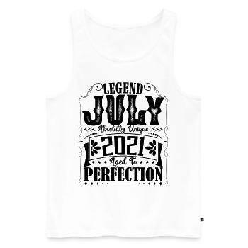 July 2021. Birthday Gift July 2021. - Men's Premium Organic Tank Top - white - Front - Michal (187cm)