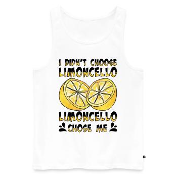 Amateur de limoncello italien - Débardeur bio Premium Homme - blanc - Devant - AI Model Male 178 light (178cm)