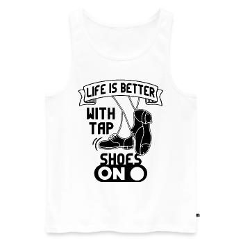Tap Dancer Tap Dance Shoes Tap Dance Instructor - Men's Premium Organic Tank Top - white - Front - AI Model Male 178 light (178cm)