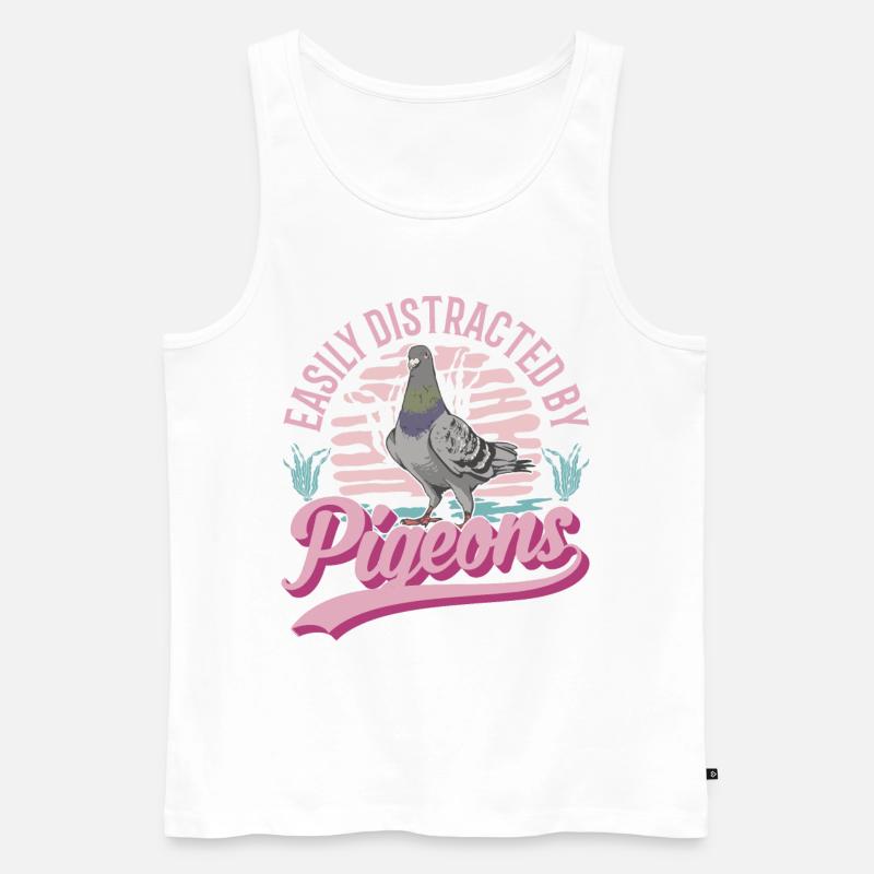 Taube Taubenzüchter Stadttaube Brieftaube - Männer Premium Bio Tank Top - Weiß