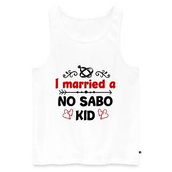 No Sabo Kid Hispanique américano-mexicain - Débardeur bio Premium Homme - blanc - Devant - AI Model Male 178 light (178cm)