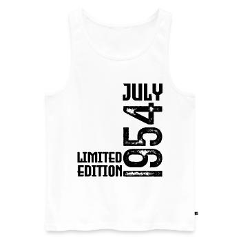 Geschenk Juli 1954. Geburtstag Juli 1954. - Männer Premium Bio Tank Top - Weiß - Vorne - Michal (187cm)