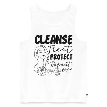 Cute Licensed Esthetician Skincare - Männer Premium Bio Tank Top - Weiß - Vorne - Michal (187cm)