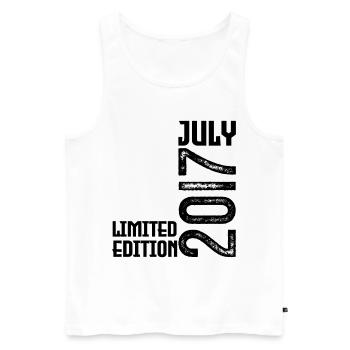 Gift July 2017. Birthday July 2017. - Men's Premium Organic Tank Top - white - Front - Michal (187cm)