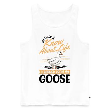 Geese Gift Goose Lovers Goose Breeders - Men's Premium Organic Tank Top - white - Front - Michal (187cm)