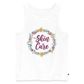 Cute Esthetician Skincare - Männer Premium Bio Tank Top - Weiß - Vorne - Michal (187cm)