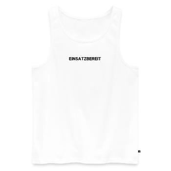 Feuerwehr - Einsatzbereit - Männer Premium Bio Tank Top - Weiß - Vorne - Michal (187cm)