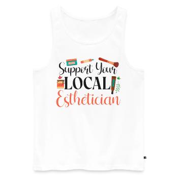 Cute Licensed Esthetician Skincare - Männer Premium Bio Tank Top - Weiß - Vorne - Michal (187cm)