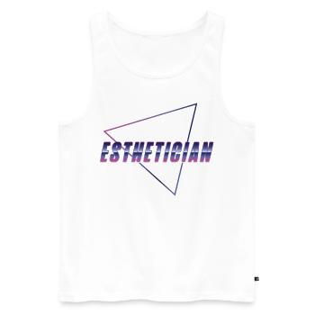 Cute Licensed Esthetician Skincare - Männer Premium Bio Tank Top - Weiß - Vorne - Michal (187cm)