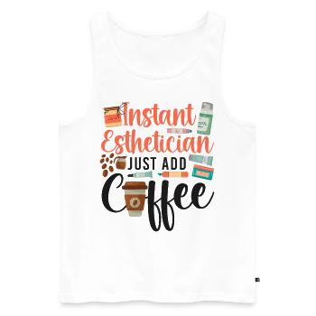 Cute Licensed Esthetician Skincare - Männer Premium Bio Tank Top - Weiß - Vorne - Michal (187cm)