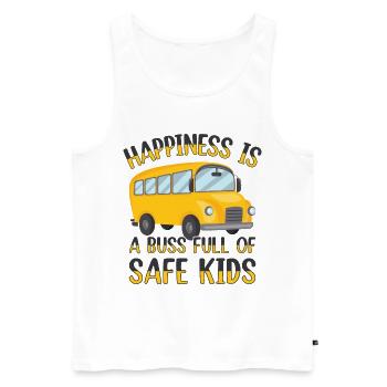 School Bus Monitor Bus Attendant School Transport - Men's Premium Organic Tank Top - white - Front - Michal (187cm)