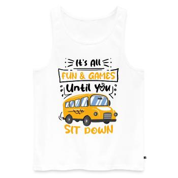 School Bus Monitor Bus Attendant School Transport - Men's Premium Organic Tank Top - white - Front - Michal (187cm)