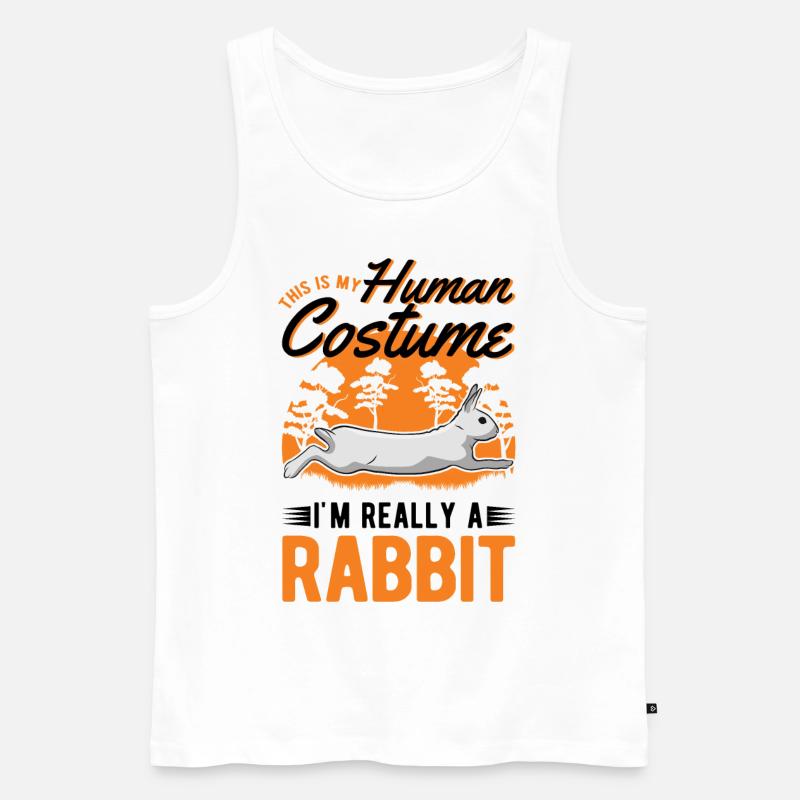 Rabbit Costume Bunny Rabbit Rabbit - Men's Premium Organic Tank Top - white