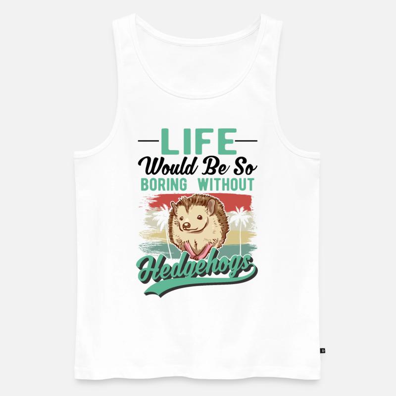 Igel Geschenk Stacheligel - Männer Premium Bio Tank Top - Weiß