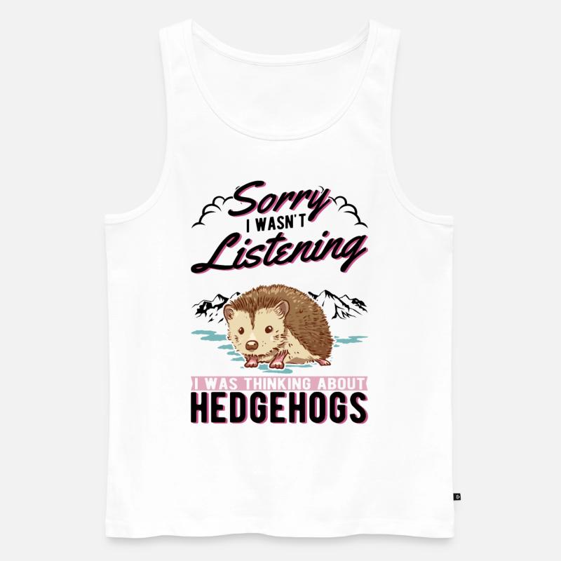 Igel Geschenk Stacheligel - Männer Premium Bio Tank Top - Weiß