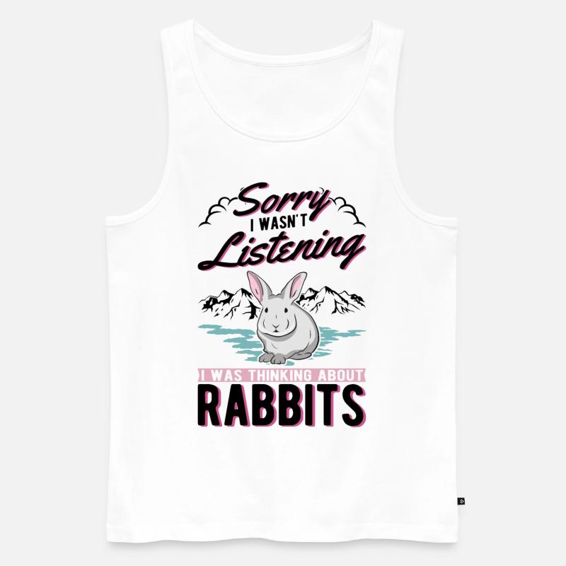 Rabbit Bunny Rabbit Rabbit Rabbit - Men's Premium Organic Tank Top - white