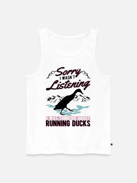 Indian Running Duck Gift Bottle Duck - Men's Premium Organic Tank Top - white