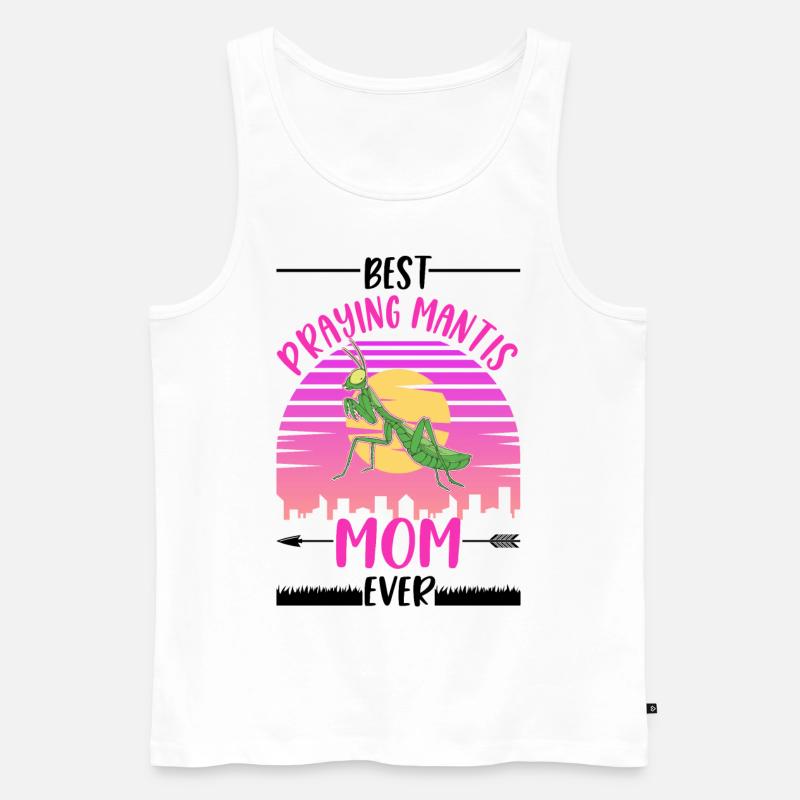 Beste Gottesanbeterin Mama - Männer Premium Bio Tank Top - Weiß