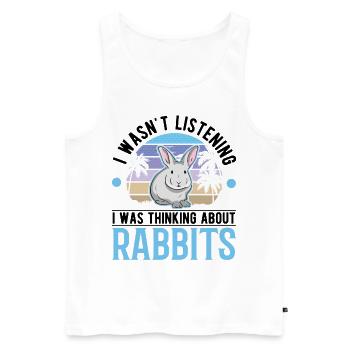 Rabbit Bunny Rabbit Rabbit - Men's Premium Organic Tank Top - white - Front - AI Model Male 178 light (178cm)