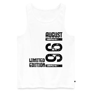Geschenk August 1961. Geburtstag August 1961. August - Männer Premium Bio Tank Top - Weiß - Vorne - Michal (187cm)
