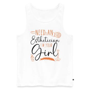 Cute Licensed Esthetician Skincare - Männer Premium Bio Tank Top - Weiß - Vorne - Michal (187cm)