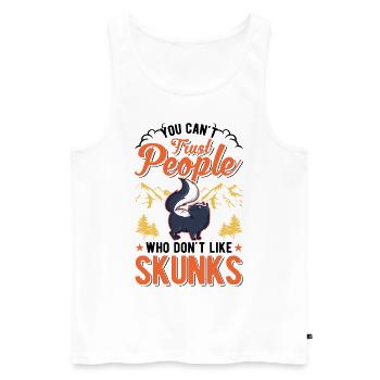 Skunk Lover - Men's Premium Organic Tank Top - white - Front - Michal (187cm)