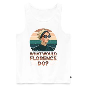 Krankenschwester Florence Nightingale Medizinische - Männer Premium Bio Tank Top - Weiß - Vorne - Michal (187cm)