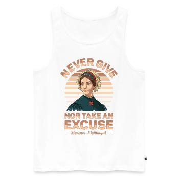 Krankenschwester Florence Nightingale Medizinische - Männer Premium Bio Tank Top - Weiß - Vorne - Michal (187cm)