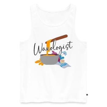 Cute Esthetician Skincare - Männer Premium Bio Tank Top - Weiß - Vorne - Michal (187cm)