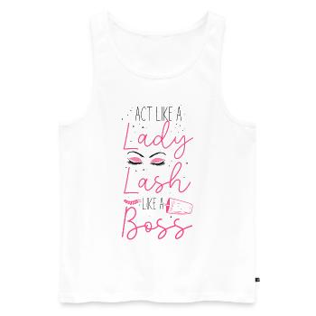 Esthetician Skincare Beautician - Männer Premium Bio Tank Top - Weiß - Vorne - Michal (187cm)