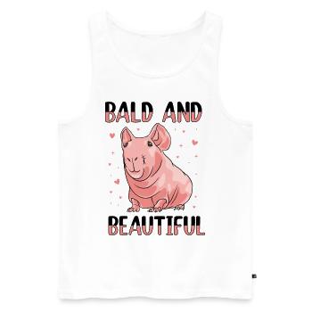 Hairless guinea pig skinny piggy - Men's Premium Organic Tank Top - white - Front - Michal (187cm)
