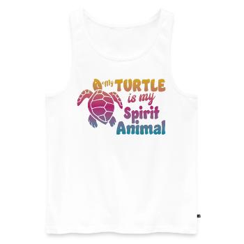 Sea Turtle Tortoise Watercolor My - Men's Premium Organic Tank Top - white - Front - Michal (187cm)