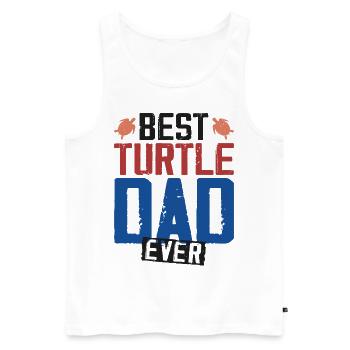 Sea Turtle Tortoise Dad Best - Débardeur bio Premium Homme - blanc - Devant - Michal (187cm)