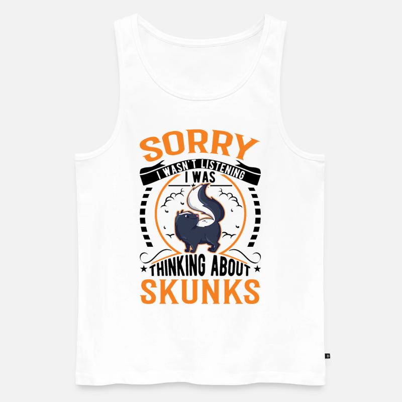 Stinktier Geschenk - Männer Premium Bio Tank Top - Weiß