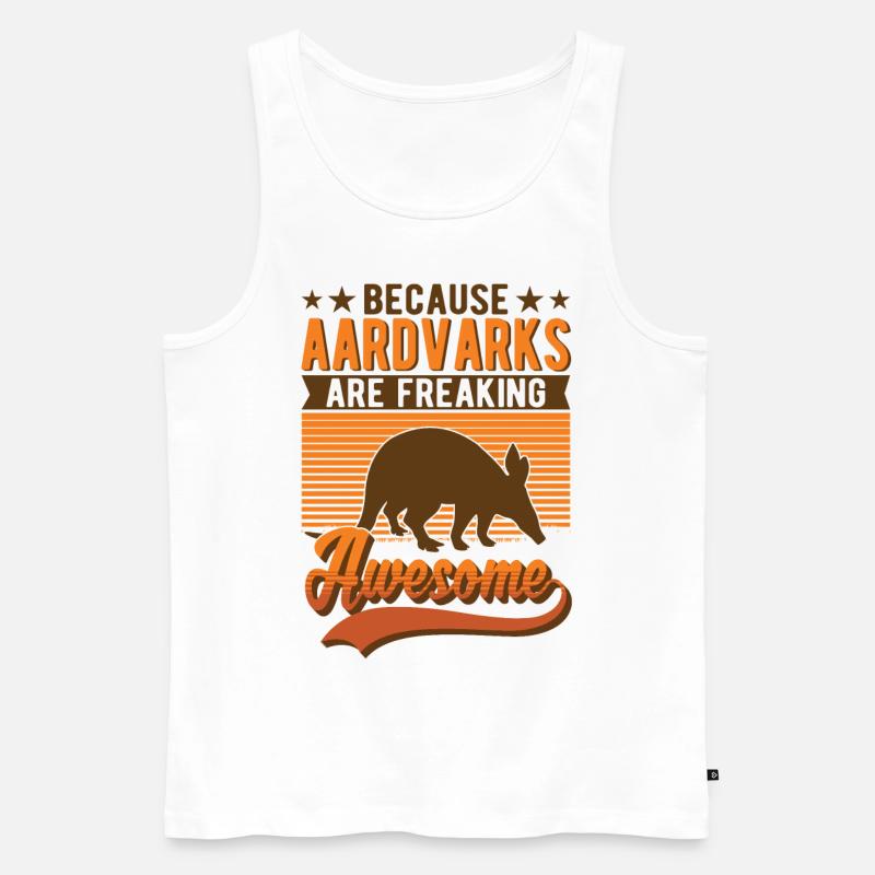 Erdferkel Geschenk Aardvark - Männer Premium Bio Tank Top - Weiß
