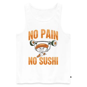 Cuisine japonaise Sushi Lovers Bodybuilders - Débardeur bio Premium Homme - blanc - Devant - Michal (187cm)
