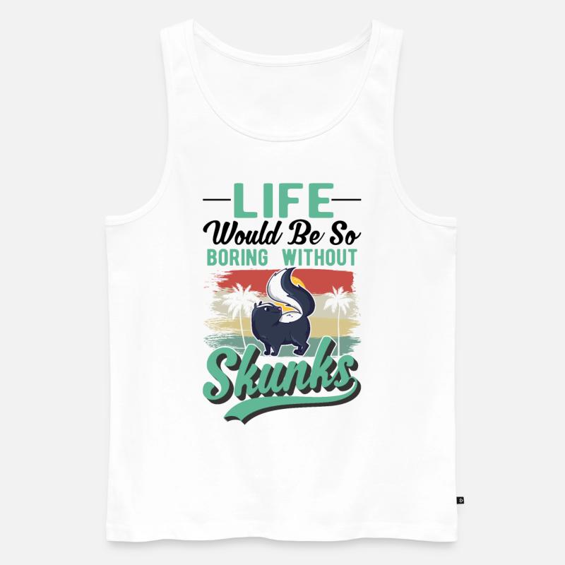 Stinktier Geschenk - Männer Premium Bio Tank Top - Weiß
