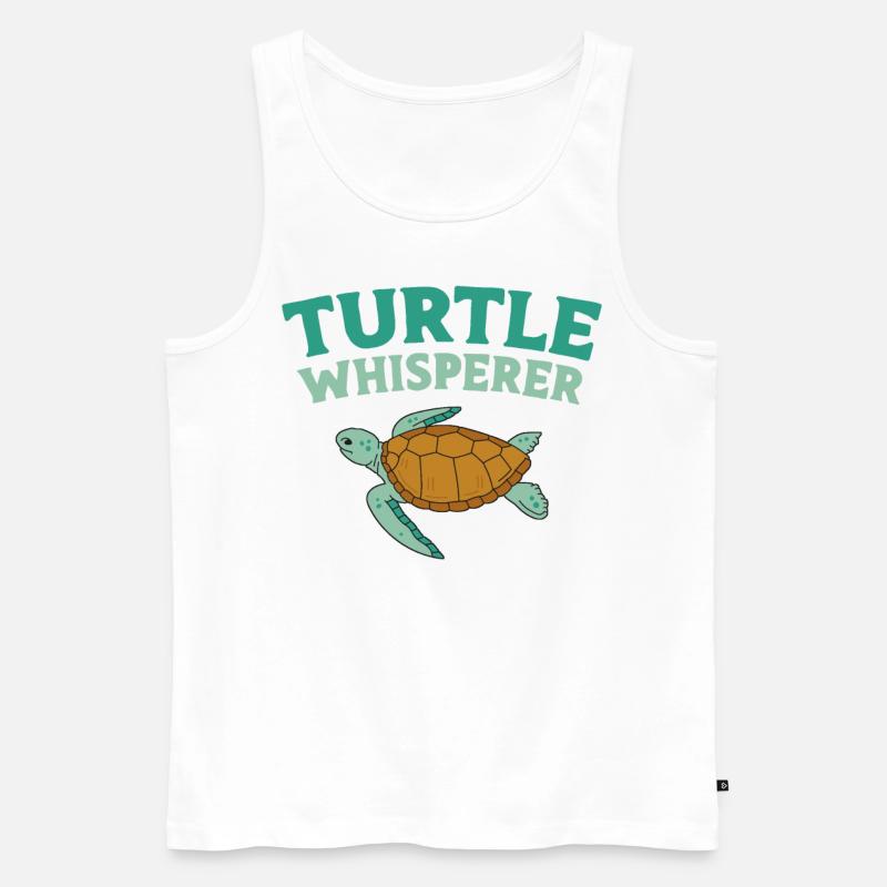 Sea Turtle Tortoise Turtle - Männer Premium Bio Tank Top - Weiß