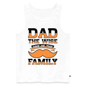 Meilleur père de tous les temps Paternité Papa Papa - Débardeur bio Premium Homme - blanc - Devant - Michal (187cm)