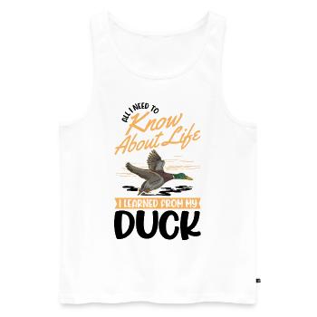 Éleveur de canards cadeaux de canard - Débardeur bio Premium Homme - blanc - Devant - Michal (187cm)