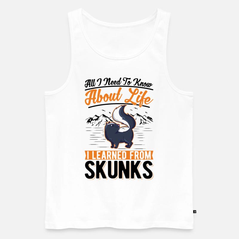 Stinktier Geschenk - Männer Premium Bio Tank Top - Weiß