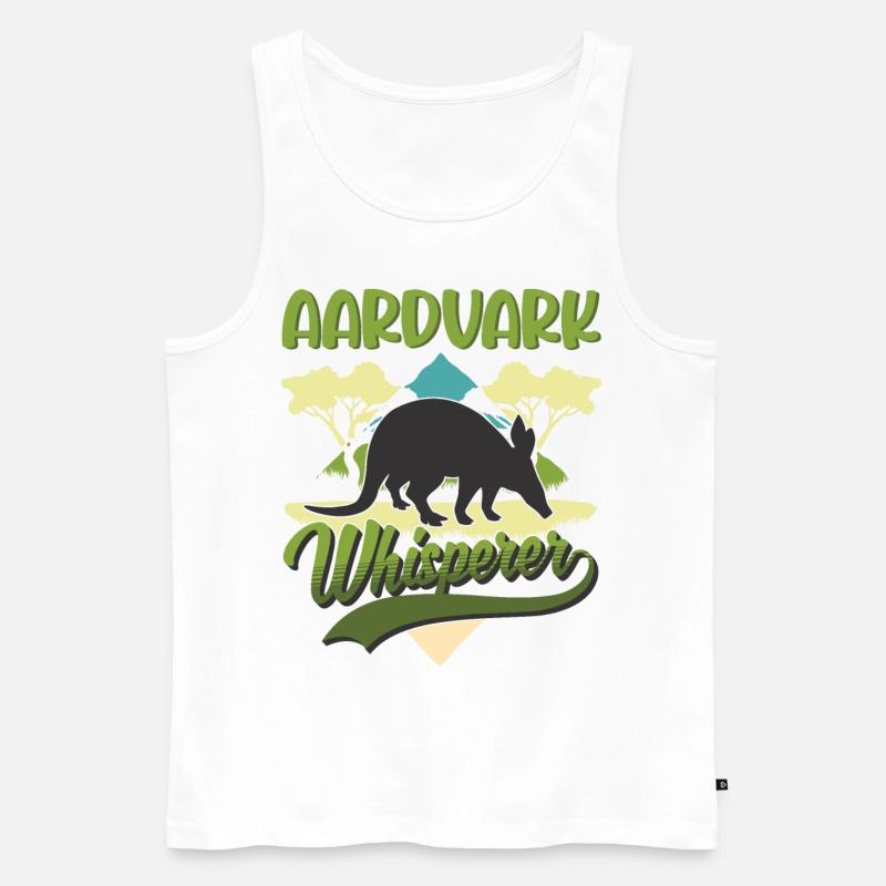 Erdferkel Flüsterer Aardvark Whisperer - Männer Premium Bio Tank Top - Weiß