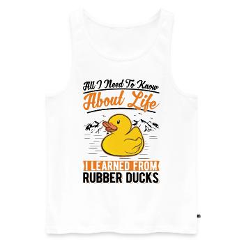 Rubber Duck Gift Rubber Duck Rubber Duck - Débardeur bio Premium Homme - blanc - Devant - AI Model Male 178 light (178cm)