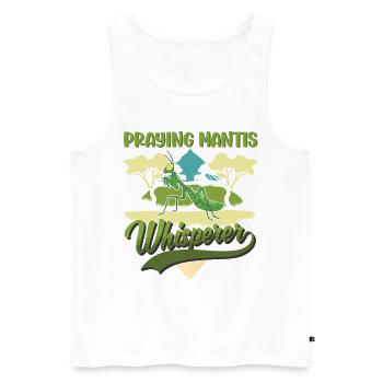 Mante religieuse chuchotant Mante Mante Mante Mante Mante Mante - Débardeur bio Premium Homme - blanc - Devant - Michal (187cm)
