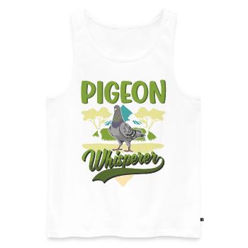 Tauben Flüsterer Stadttaube Taubenzüchter - Männer Premium Bio Tank Top - Weiß - Vorne - Michal (187cm)