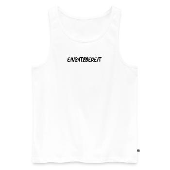 Feuerwehr - Einsatzbereit - Männer Premium Bio Tank Top - Weiß - Vorne - Michal (187cm)