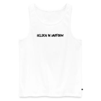 Feuerwehr - Helden in Uniform - Männer Premium Bio Tank Top - Weiß - Vorne - Michal (187cm)