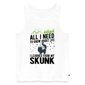Skunk Spruch Stinktier - Männer Premium Bio Tank Top - Weiß - Vorne - AI Model Male 178 light (178cm)