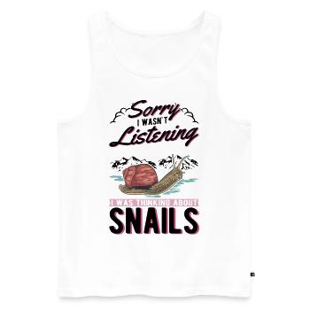 Snail Gift Vineyard Snail - Men's Premium Organic Tank Top - white - Front - AI Model Male 178 light (178cm)