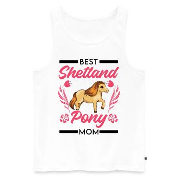 Beste Shetland Pony Mama - Männer Premium Bio Tank Top - Weiß - Vorne - Michal (187cm)